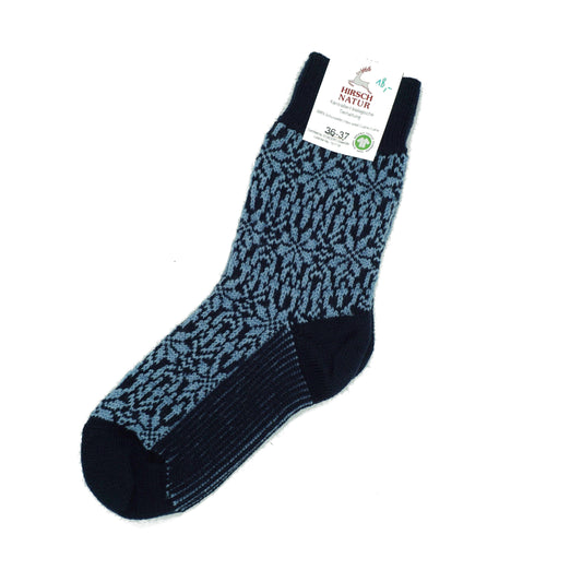 Hirsch Natur Norweger Sternenmuster Marine/Hellblau