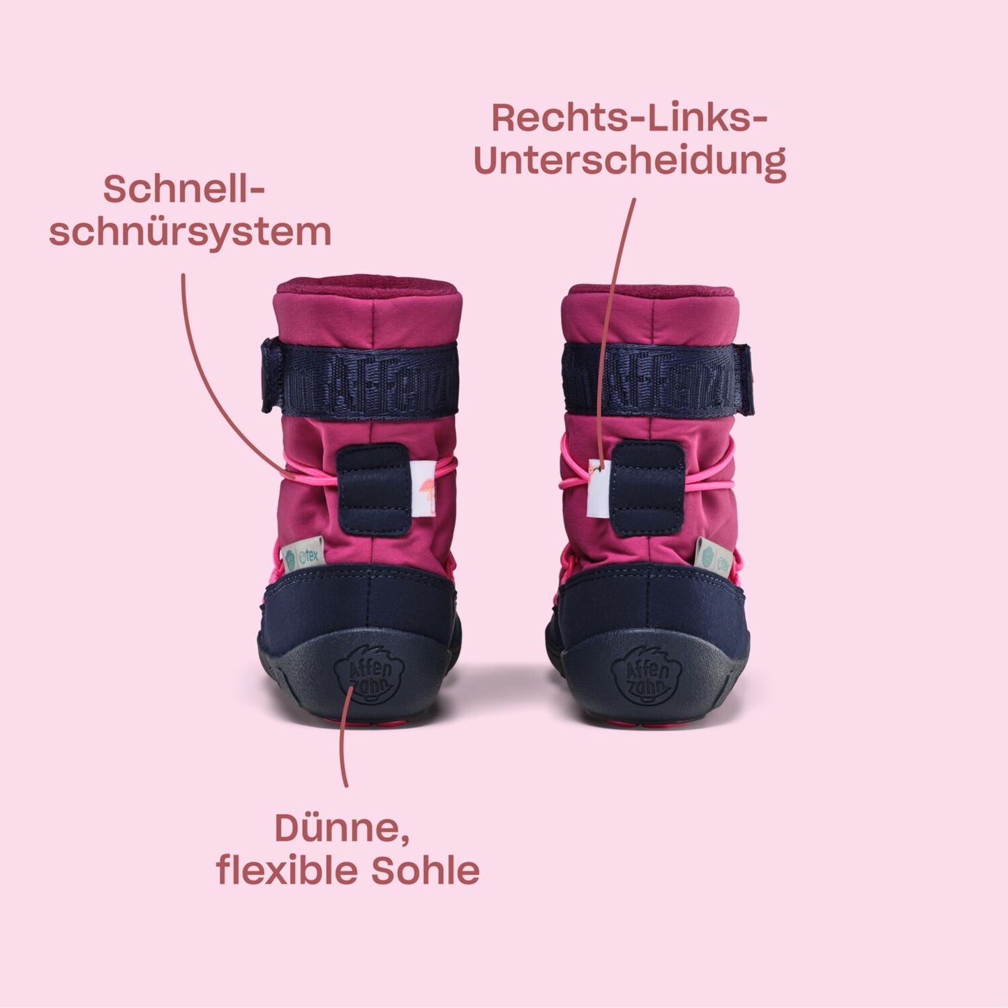 Affenzahn Schneestiefel Snowy Flamingo