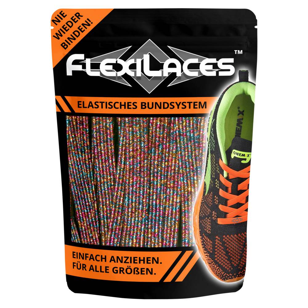 FlexiLaces Glitzer Bunt