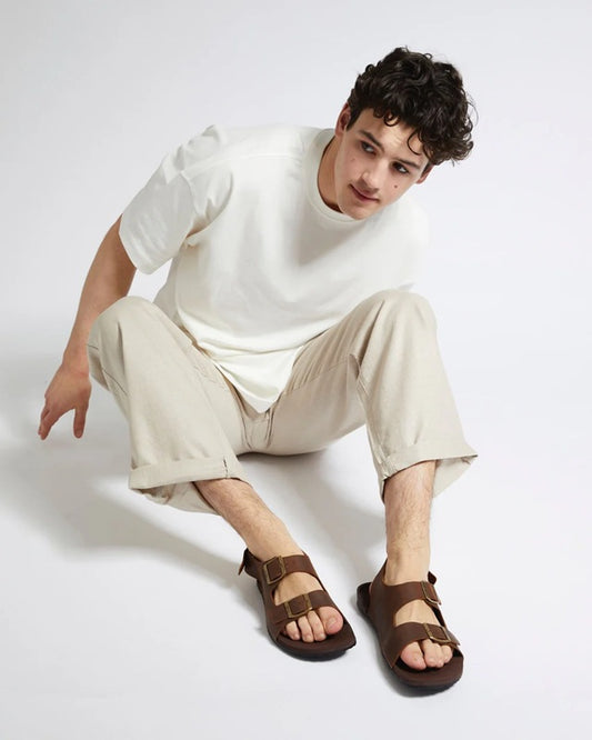 Minimalistische Leder-Sandale Freet Salcombe Brown