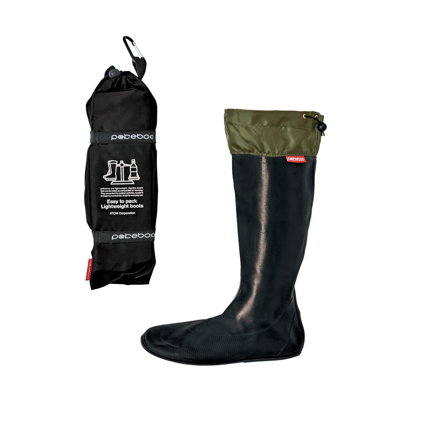 Pokeboo Gummistiefel Black/Green