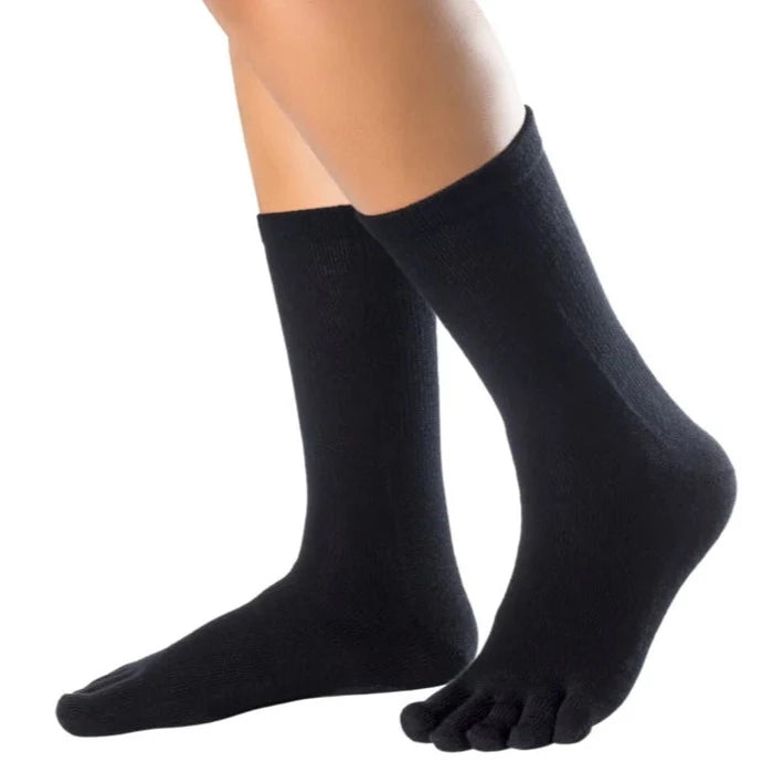 Knitido Zehensocken Cotton & Merino Schwarz