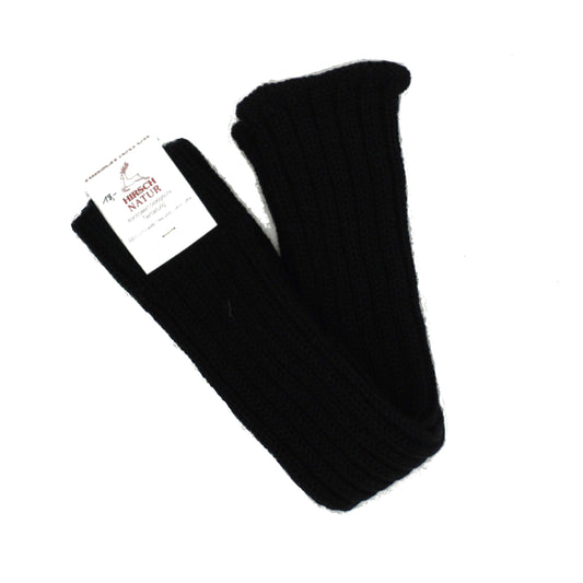 Hirsch Natur Stulpen Schwarz