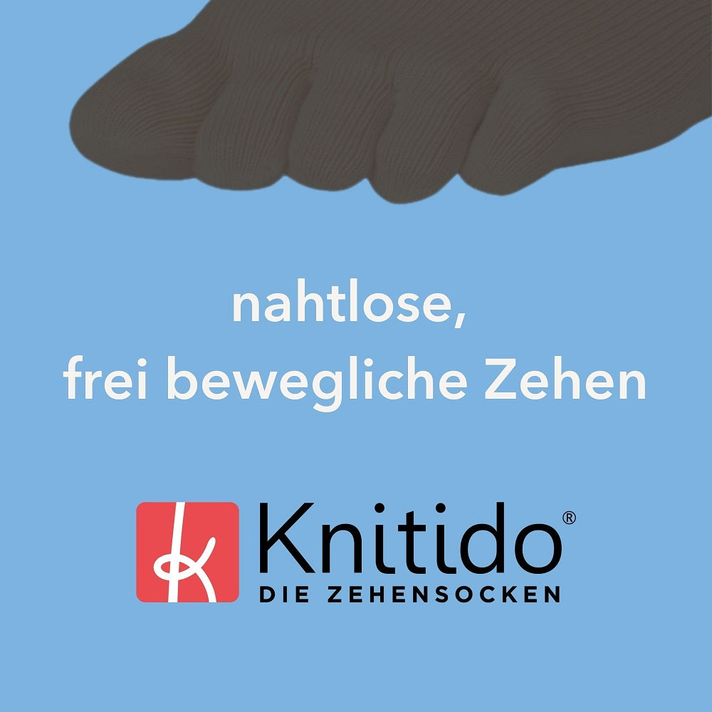Knitido Zehensocken Midi Schwarz