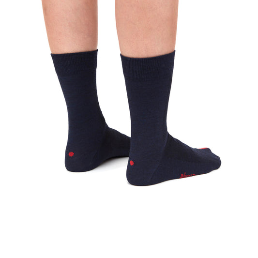 plus12socks Merino Halblang Schwarz