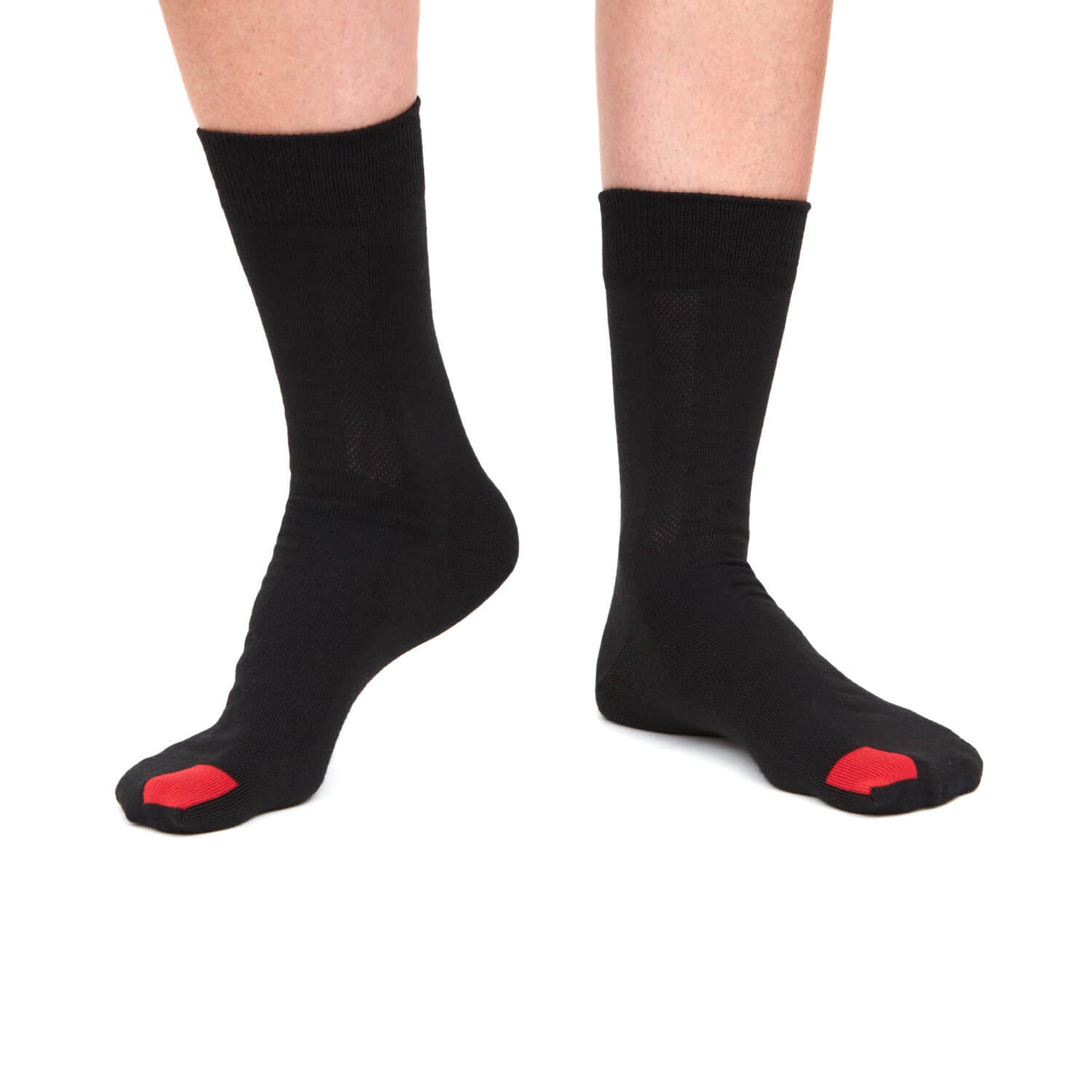 plus12socks Merino Halblang Schwarz