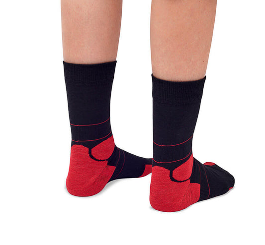 plus12socks Merino Activity Halblang Schwarz