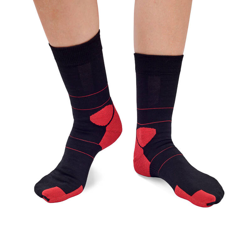 plus12socks Merino Activity Halblang Schwarz