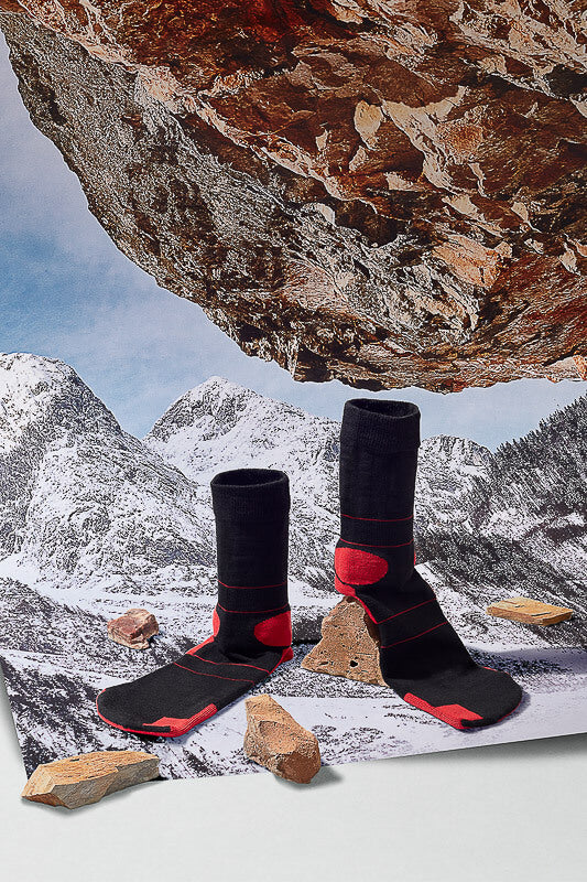 plus12socks Merino Activity Halblang Schwarz