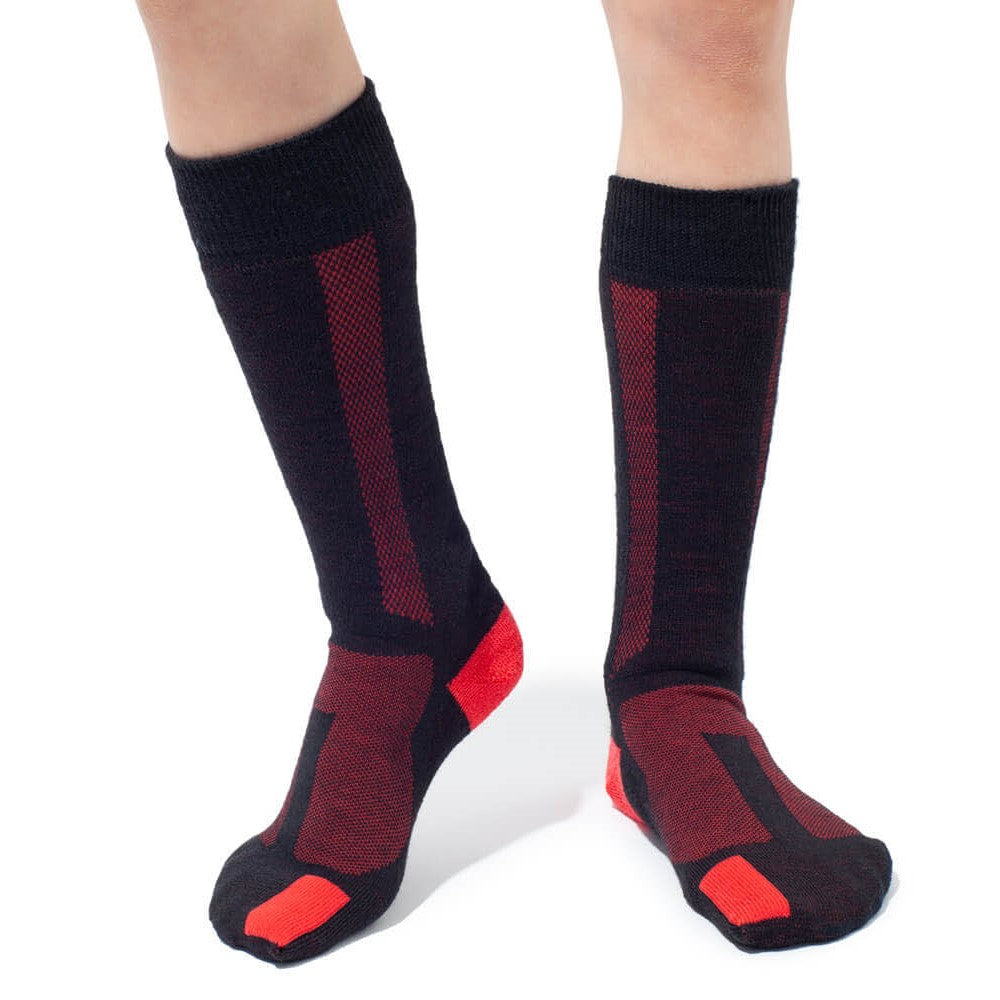 plus12socks Outdoor Merino Lang Schwarz