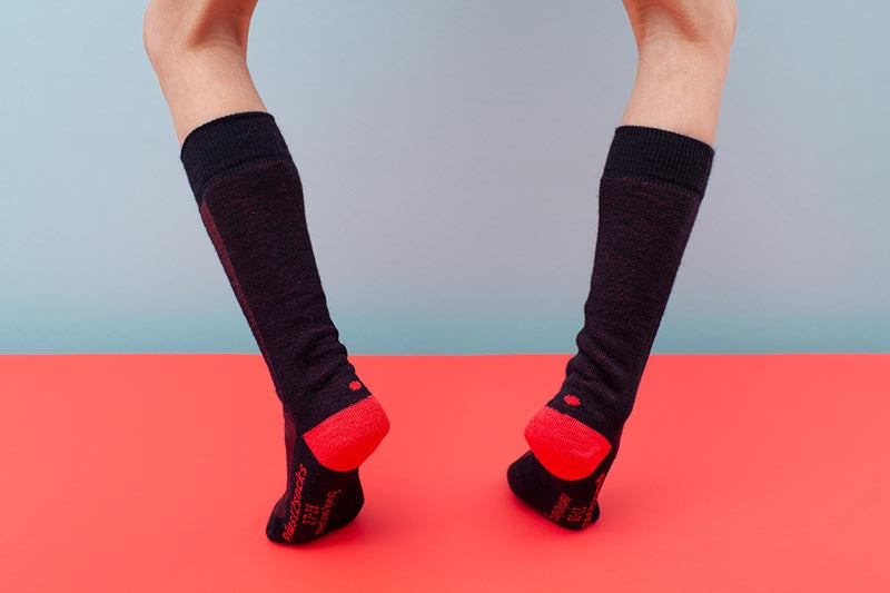 plus12socks Outdoor Merino Lang Schwarz