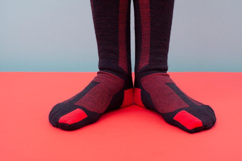 plus12socks Outdoor Merino Lang Schwarz