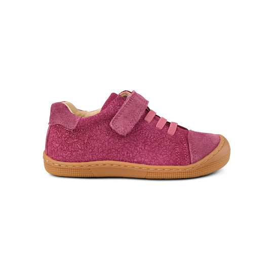 Koel Domy II Fantasy Fuchsia Barfußschuh für Kinder aus glitzerndem Wildleder