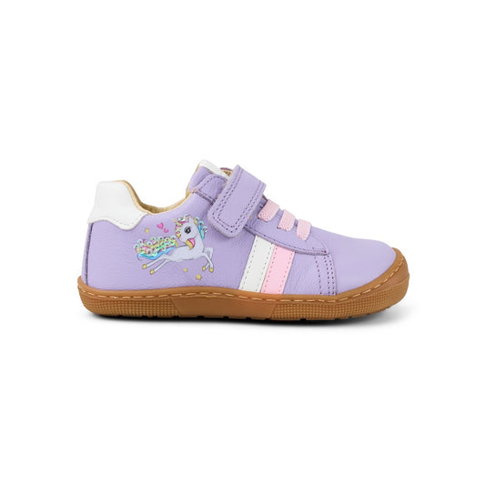 Kinder-Barfußschuh Koel Dakota Print Lavendel aus Nappaleder