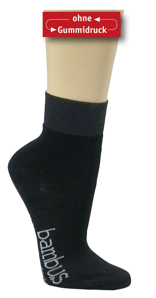 3er-Pack Wellness-Socken aus Bambus-Viskose Schwarz Kurzschaft