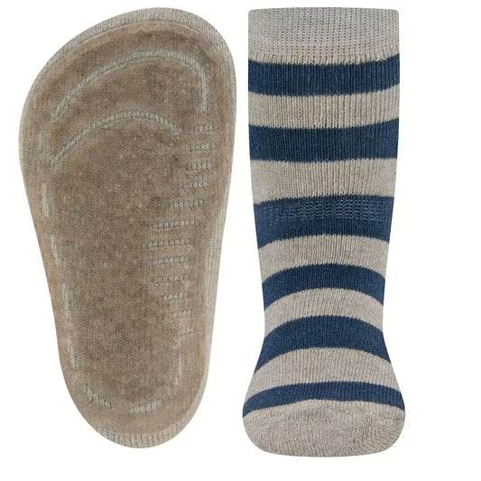 Ewers Stoppersocken Ringel Dunkelblau / Beige