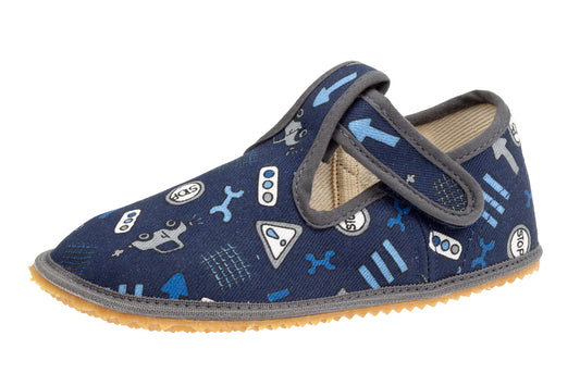 Beda Hausschuhe V2 Cars Barfuß-Hausschuh für Kinder