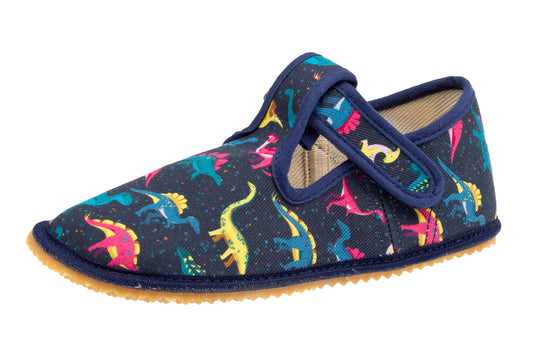 Beda Hausschuhe V2 Colorful Dinos Barfuß-Hausschuh für Kinder