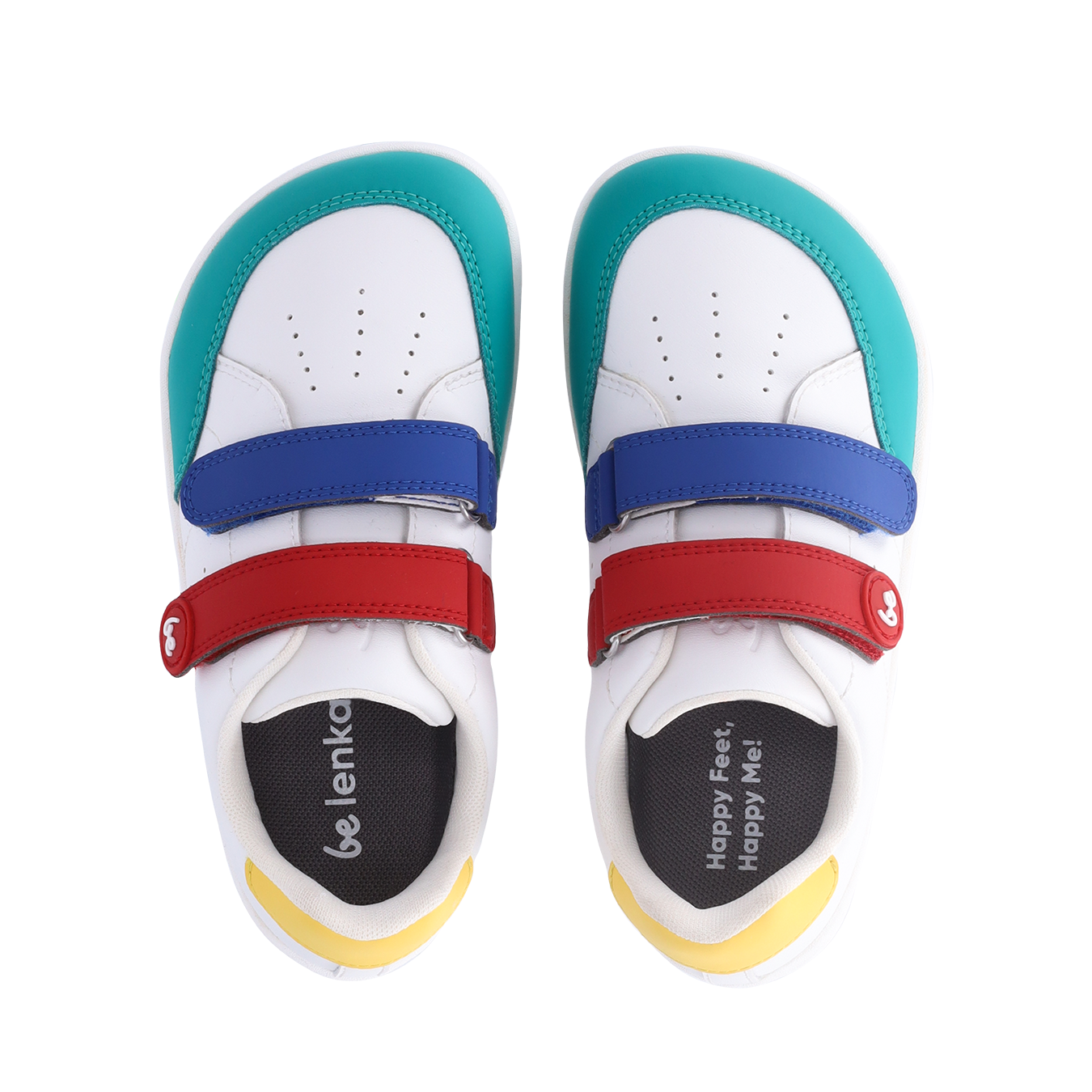 BeLenka Energise Kids White Multicolour - buntes Design, Barfußschuhe Kinder