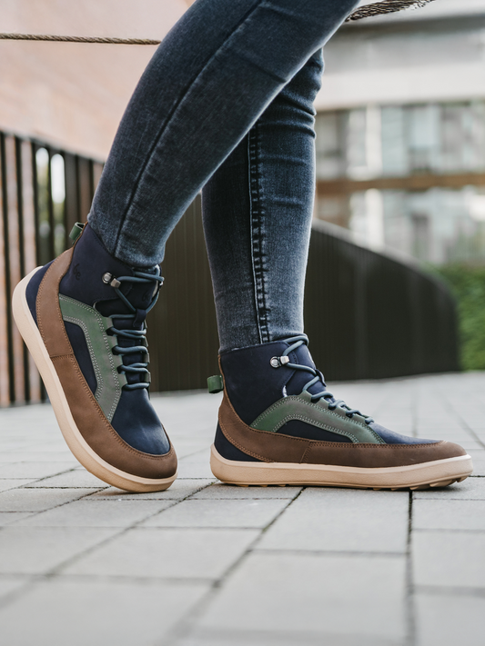 Belenka York Navy, Brown & Beige