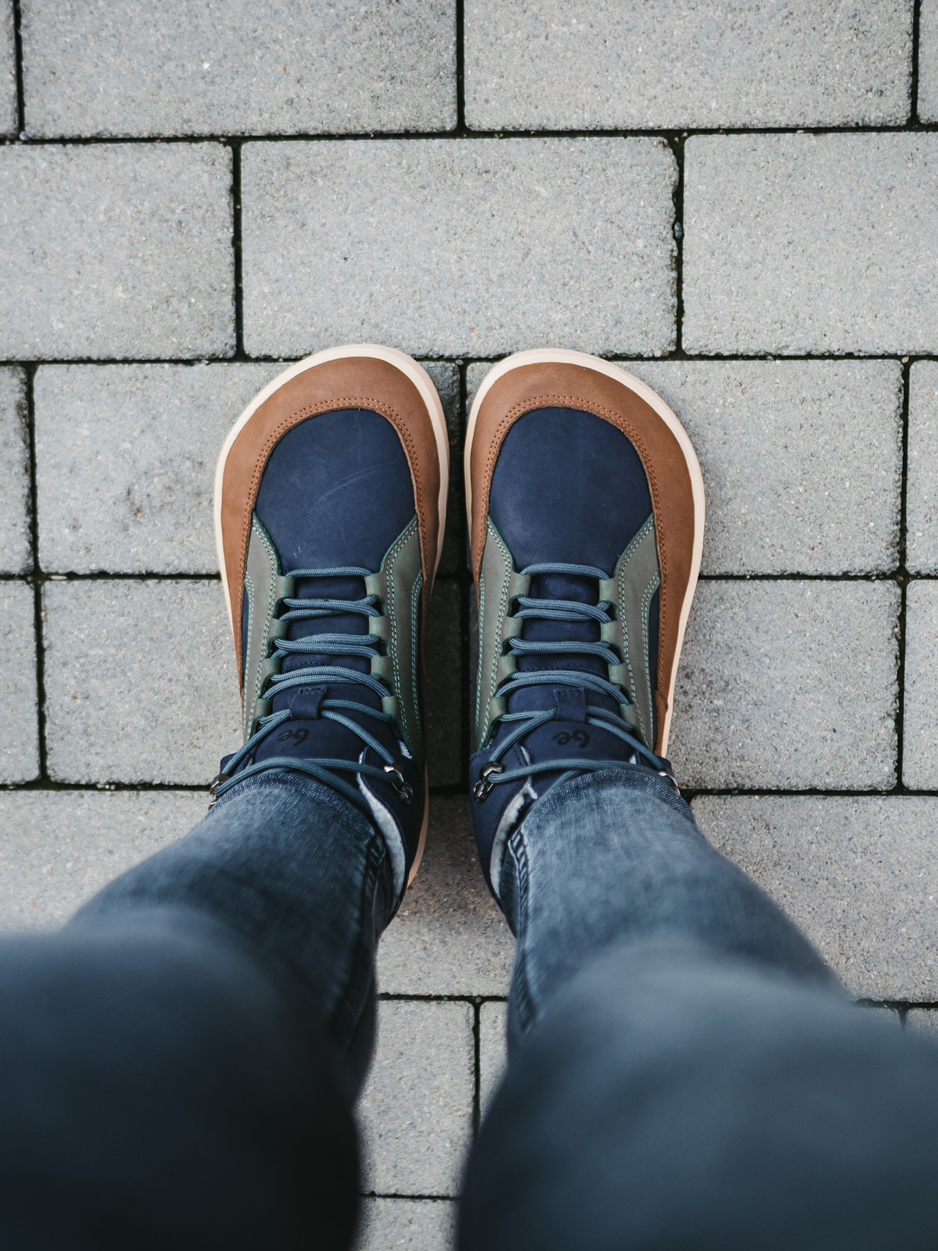 Belenka York Navy, Brown & Beige