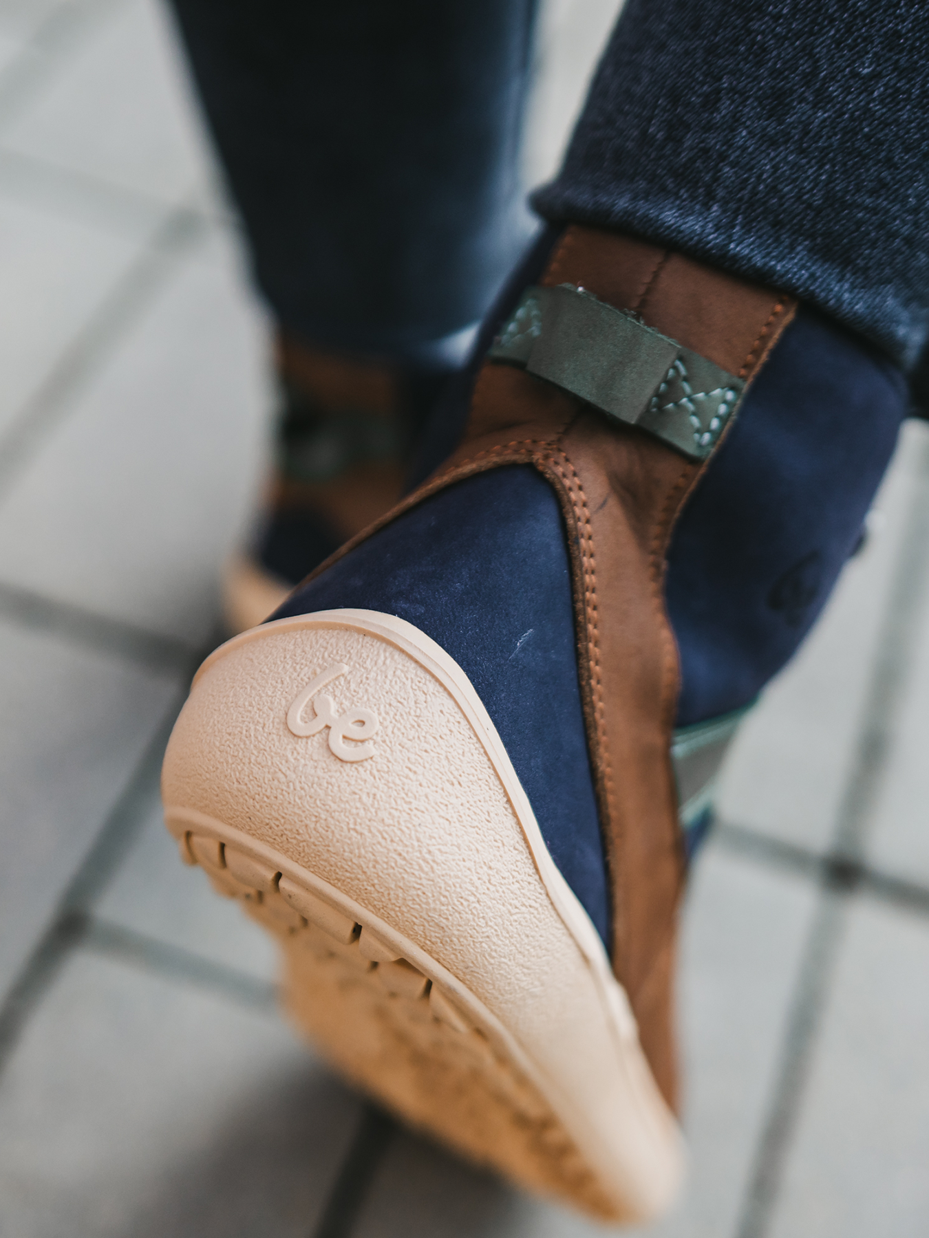 Belenka York Navy, Brown & Beige