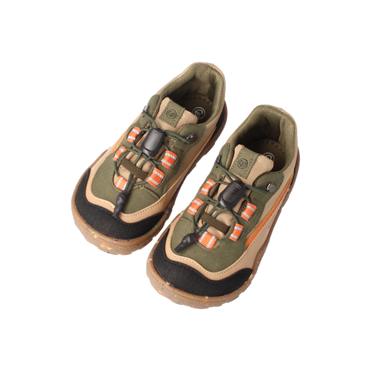 Blifestyle LandschildkrötenStyle Tex Khaki Barfuß-Wanderschuh für Kinder