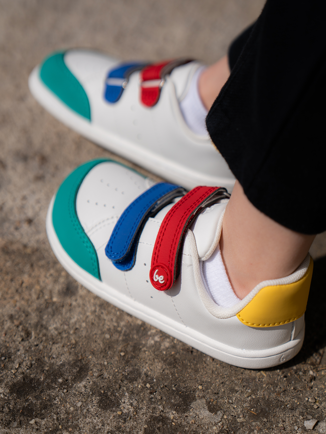 Be Lenka Energise Kids White &amp; Multicolour – sportlicher Barfuß-Sneaker