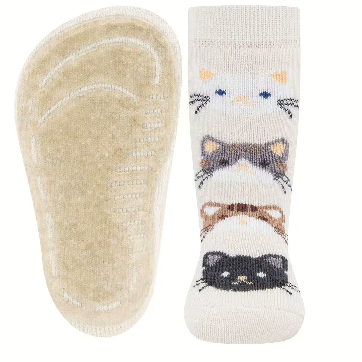 Ewers Stoppersocken Katzen Elfenbein