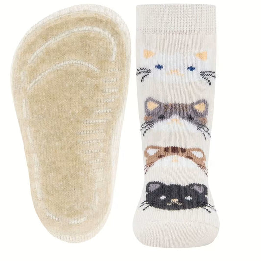 Ewers Stoppersocken Katzen Elfenbein
