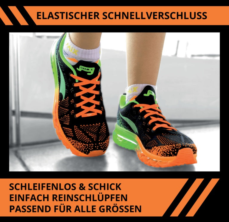 Elastische Schuhbänder ohne Schleifen binden