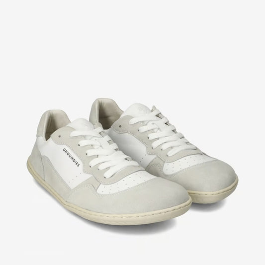Groundies Nova GO1 Barefoot+ White Off White Barfuß-Sneaker