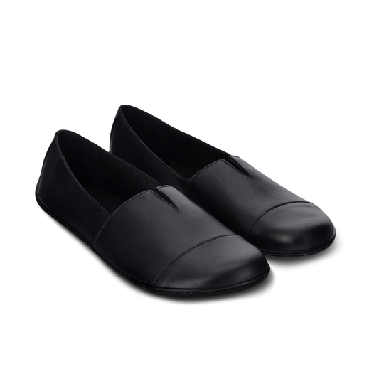 Be Lenka Rosaluna All Black Damen Barfuß-Mokassin aus Leder