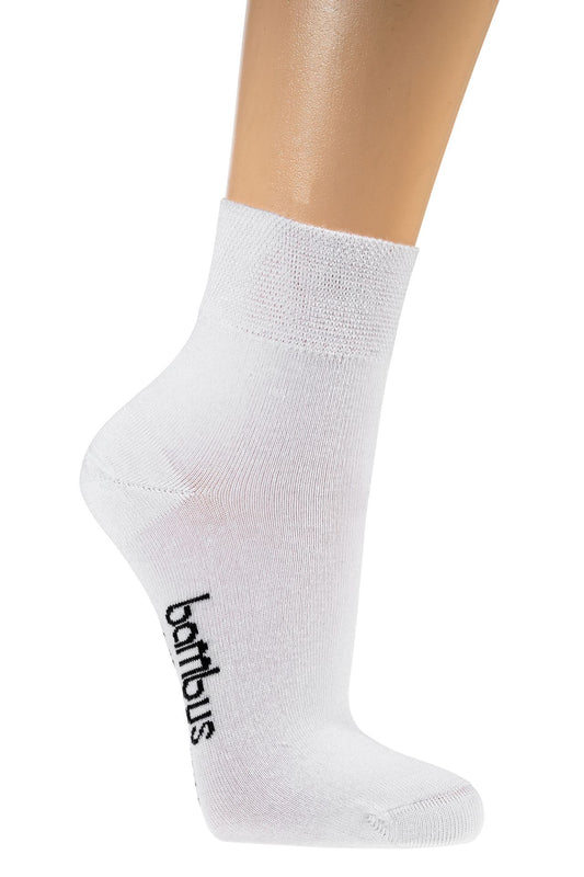 3er-Pack Wellness-Socken aus Bambus-Viskose Weiß Kurzschaft
