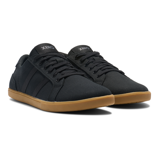 Xero Shoes Dillon Canvas Black Gum Barfuß-Sneaker aus Baumwolle