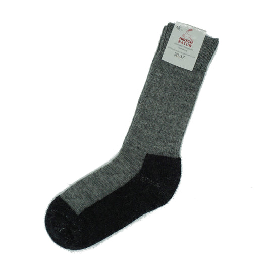 Hirsch Natur Trekking-Socke Grau